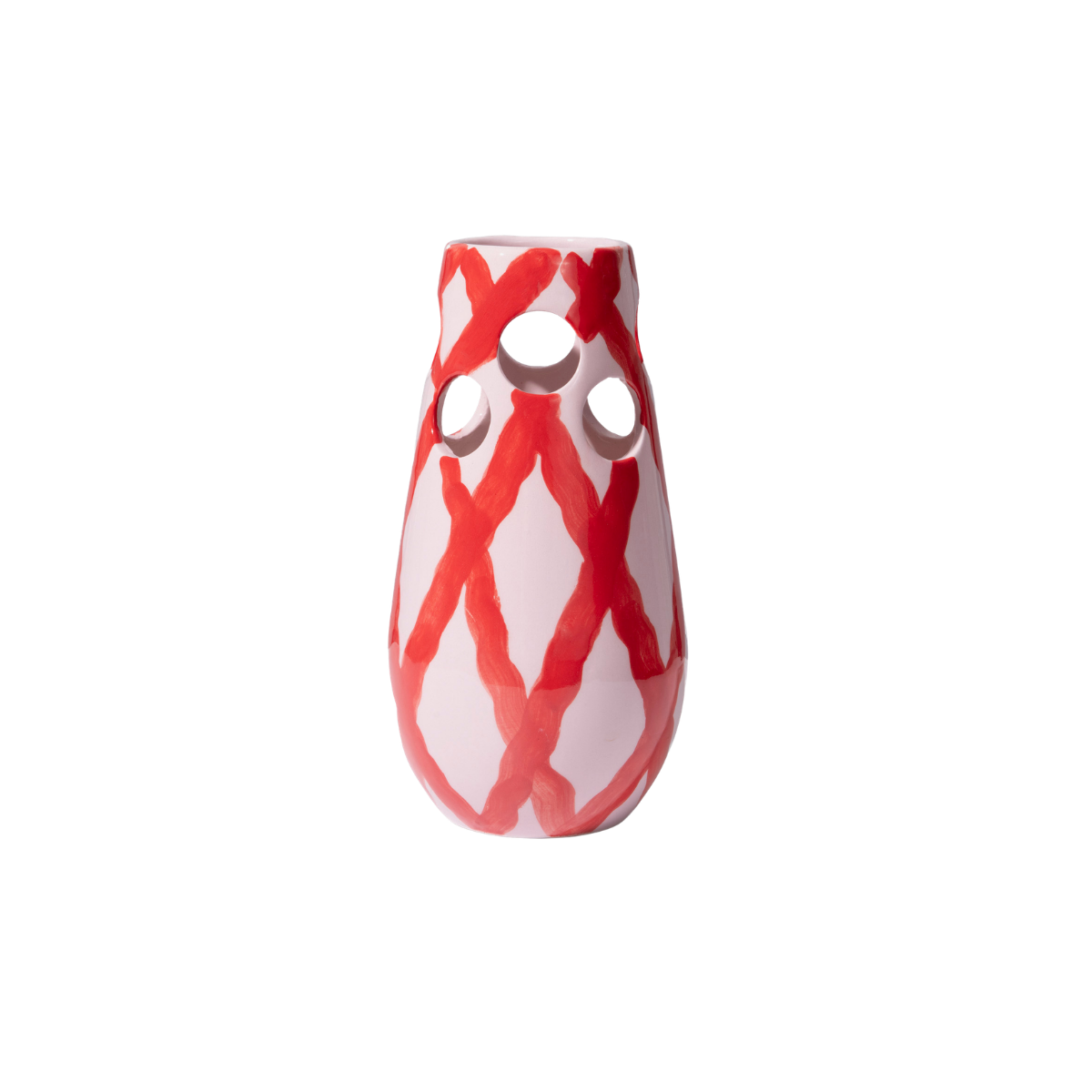 ואזה "Her holliness" בצבע ורוד אדום