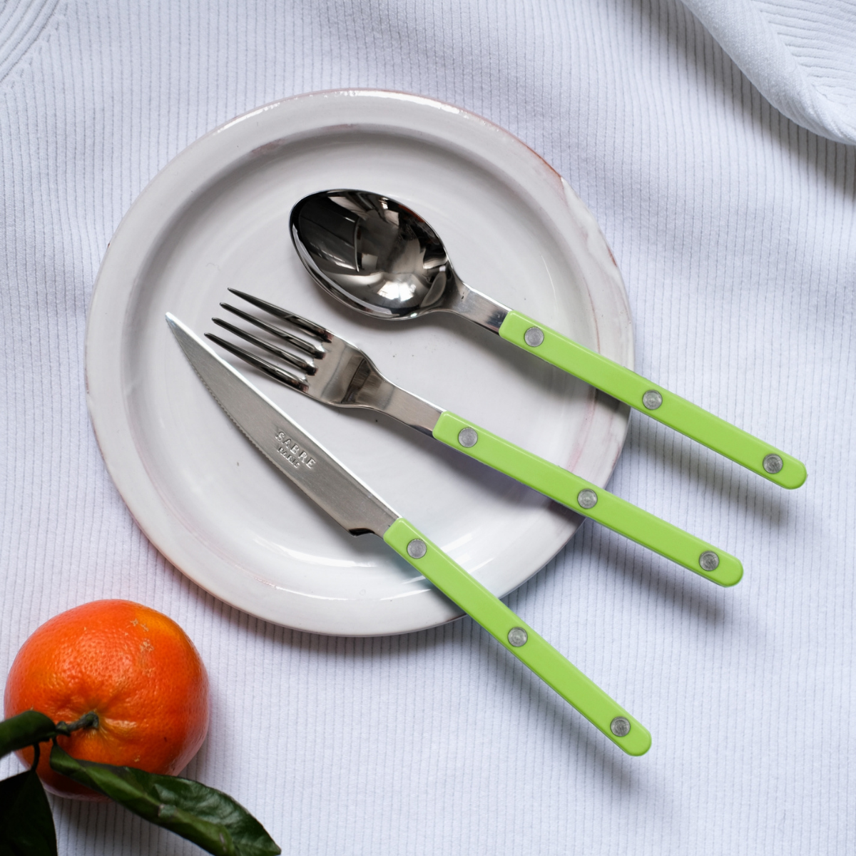 סכו"ם "Bistro" בצבע ליים- 4 חלקים