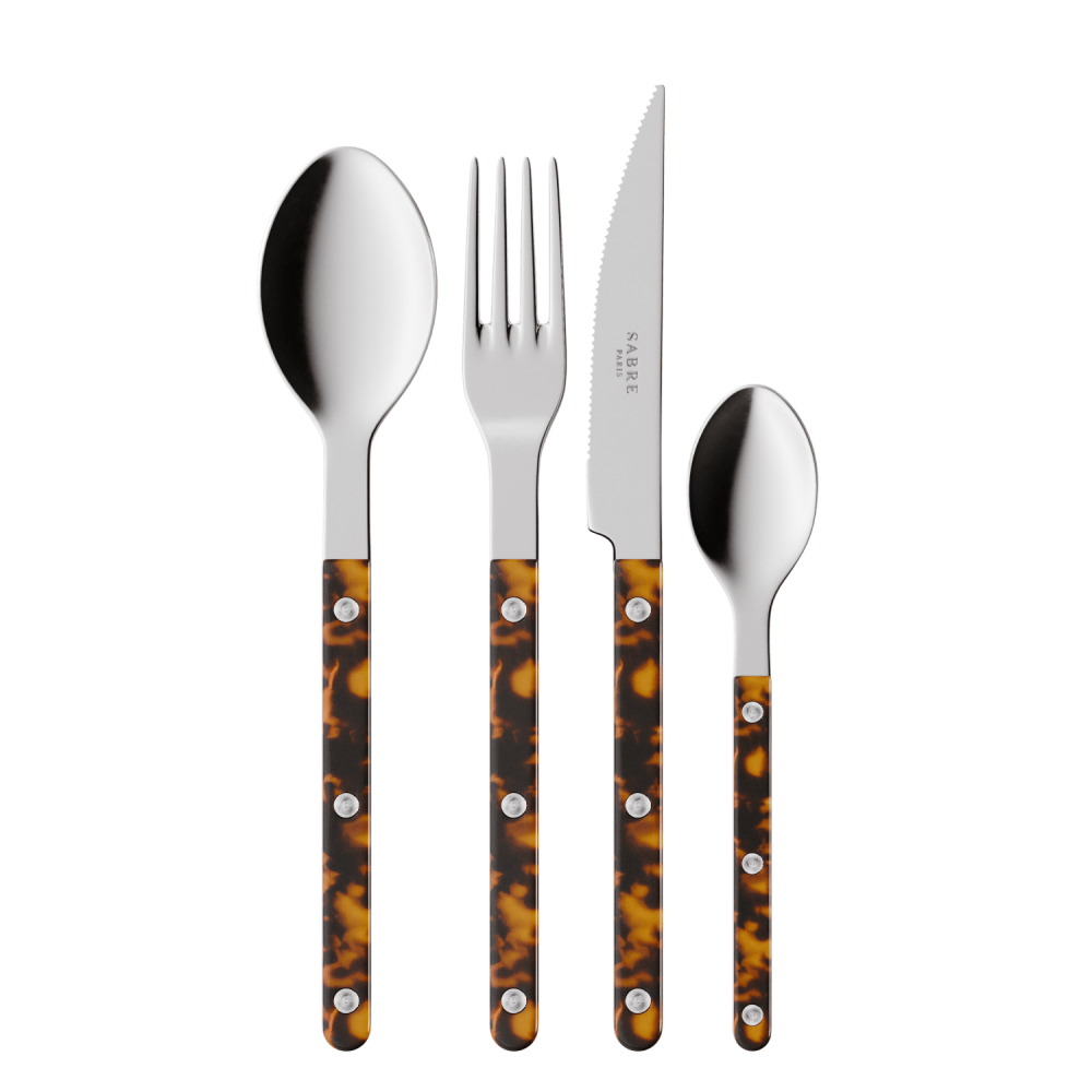 סכו"ם "Bistro" חום מנומר במראה Tortoise