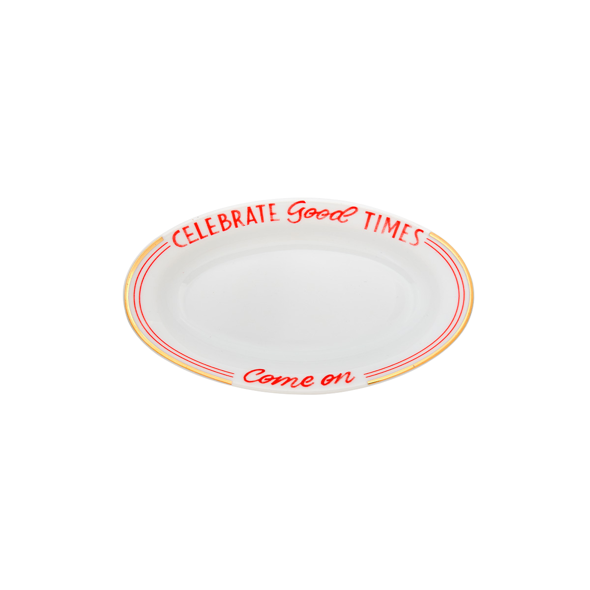 צלחת הגשה אובלית "Celebrate good times"