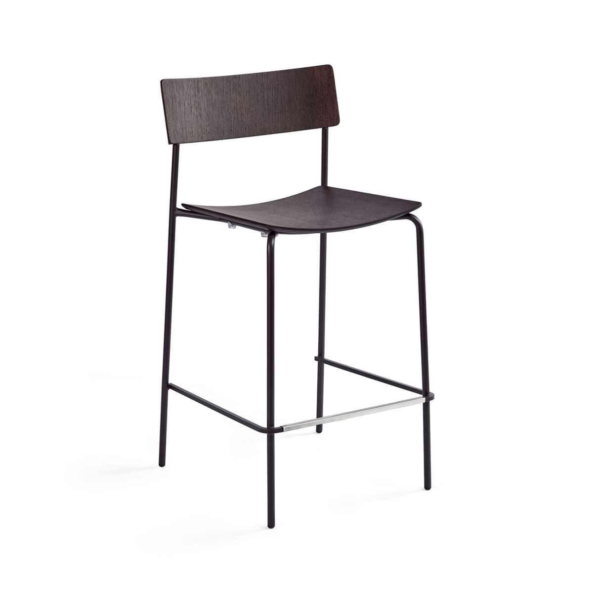 כיסא בר "Mito" בגוון עץ אגוז