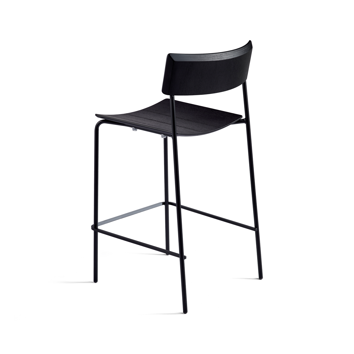 כיסא בר "Mito" בגוון עץ שחור