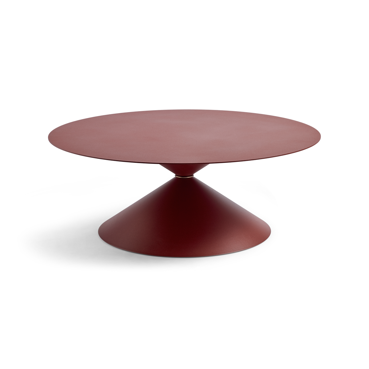 שולחן קפה "Clessidra" פלטת מתכת בצבע בורדו