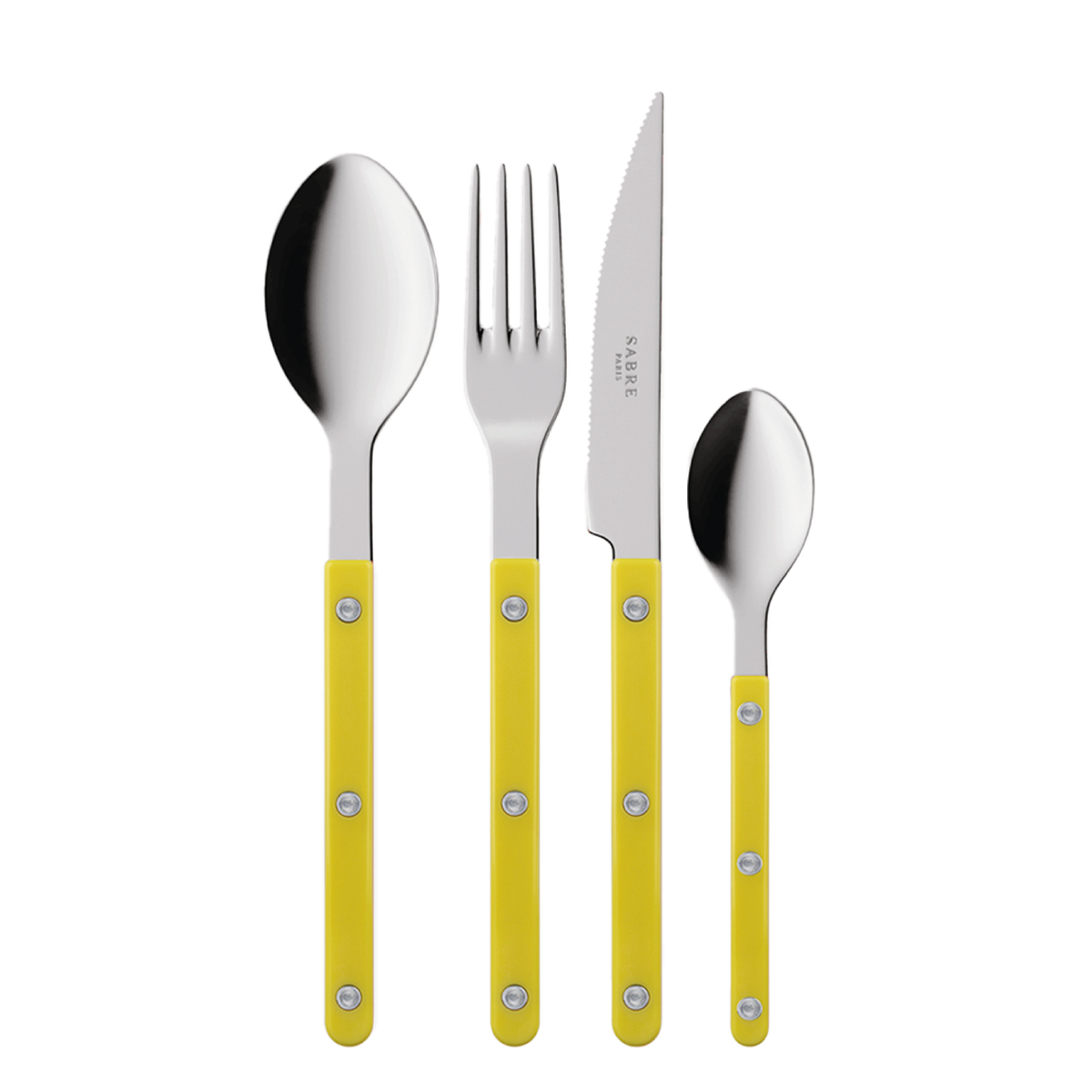 סכו"ם "Bistro" בצבע צהוב- 4 חלקים