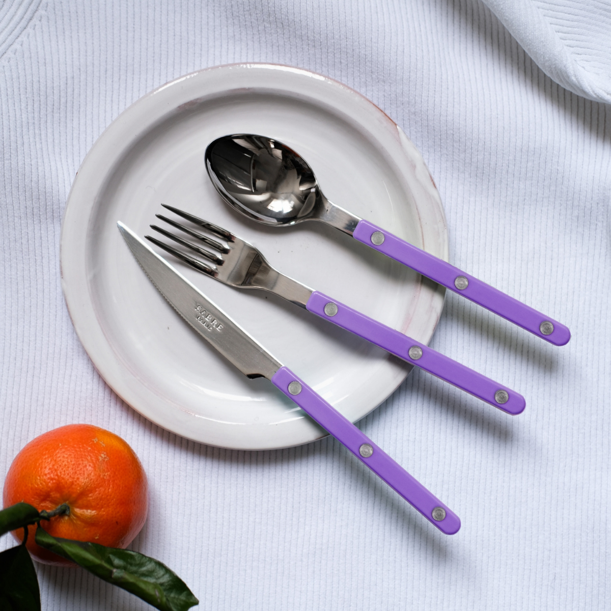 סכו"ם "Bistro" בצבע סגול- 4 חלקים