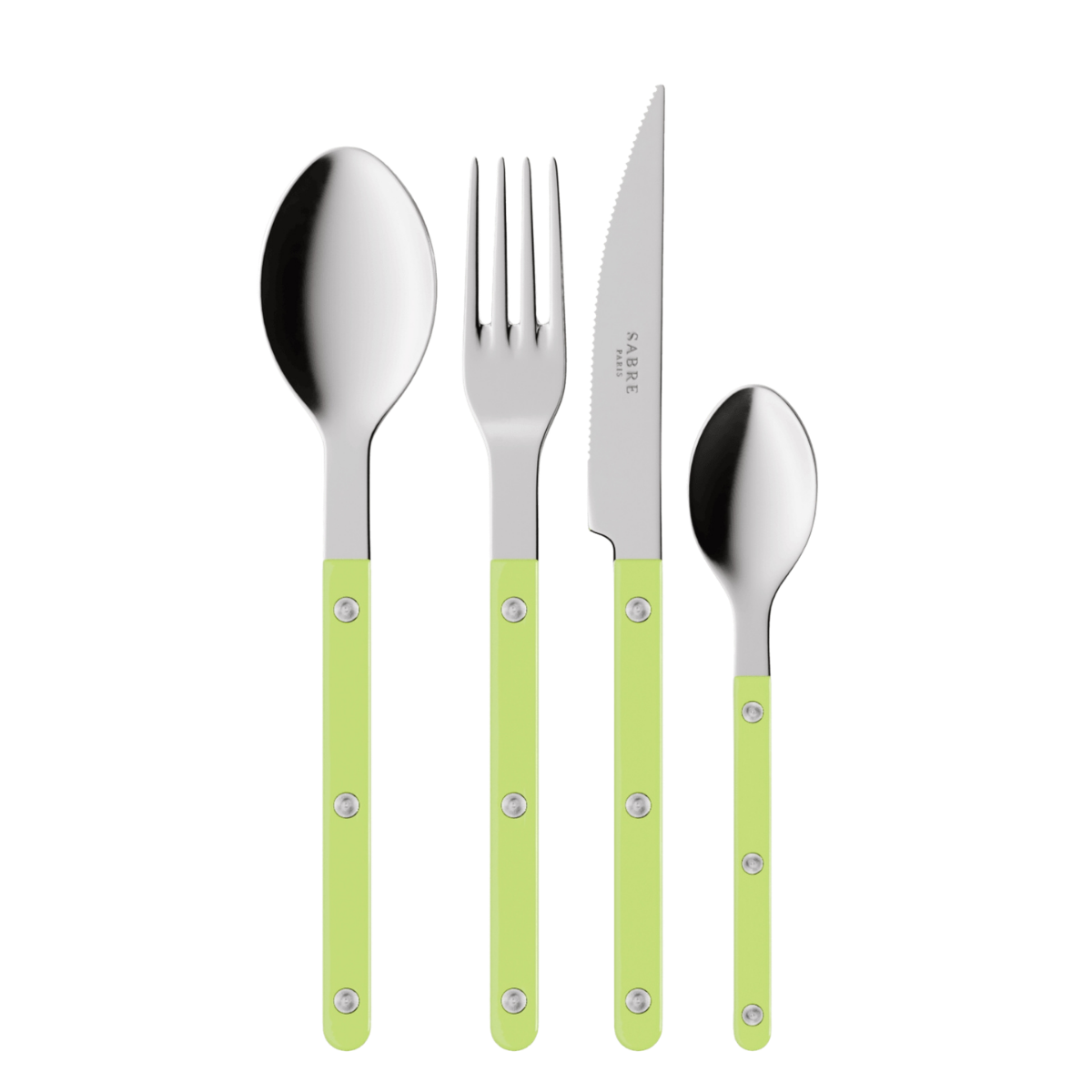סכו"ם "Bistro" בצבע ליים- 4 חלקים