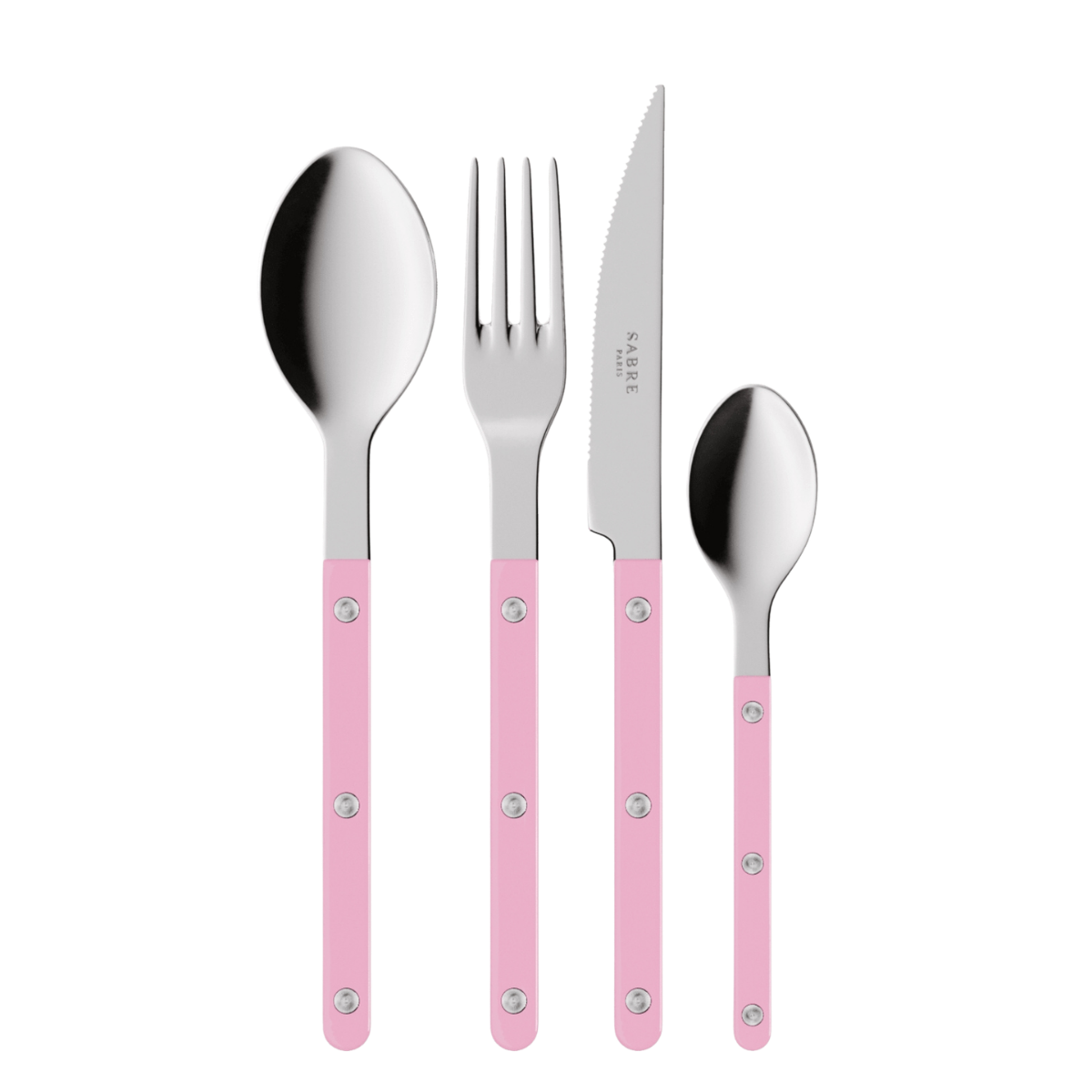 סכו"ם "Bistro" בצבע ורוד- 4 חלקים