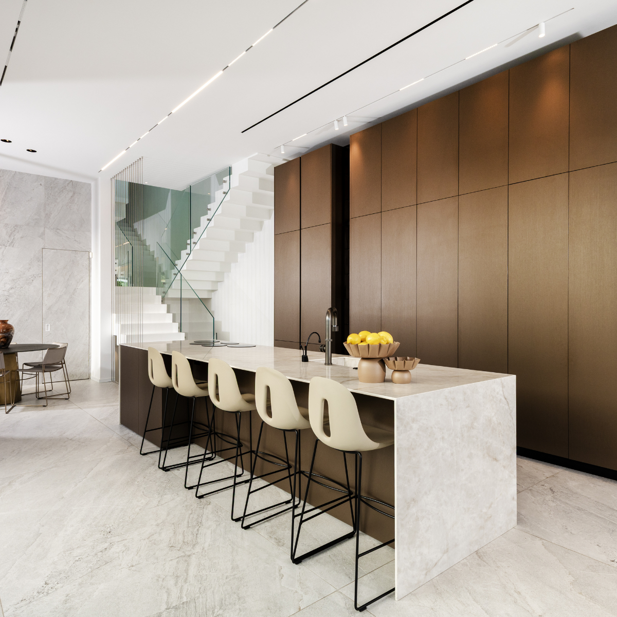 כיסא בר "Gotham" בצבע חול