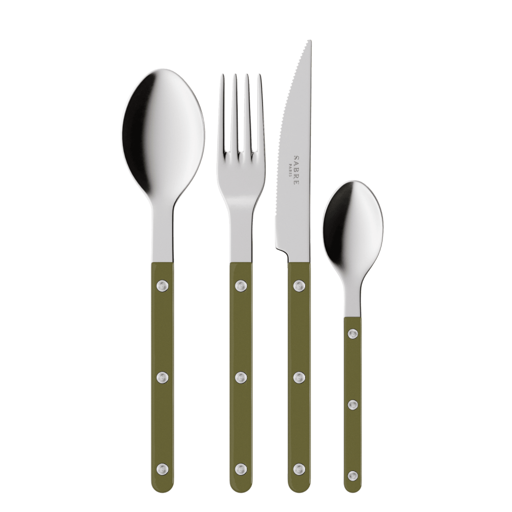 סכו"ם "Bistro" בצבע ירוק זית