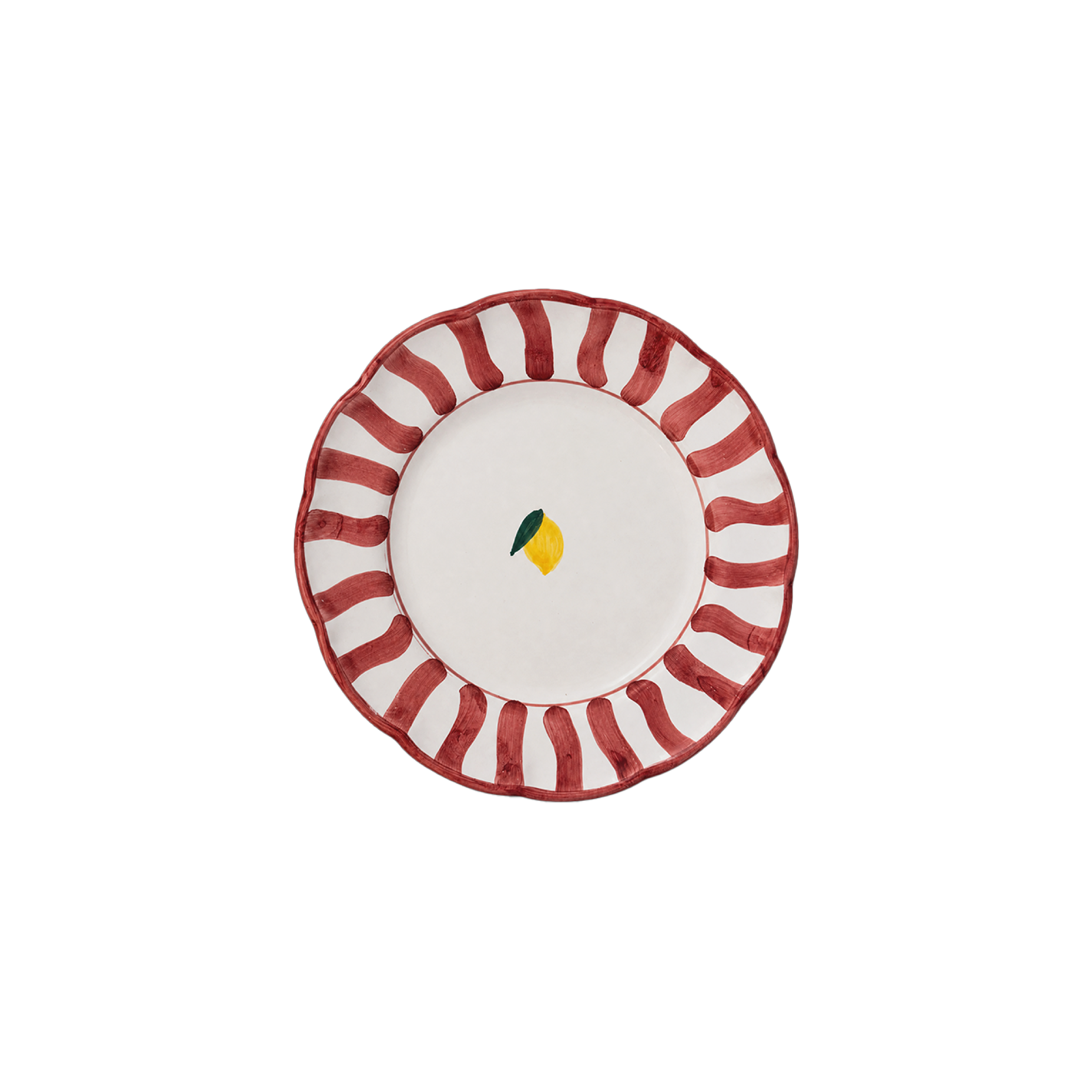 צלחת "Capri" בצבע בורדו גודל M