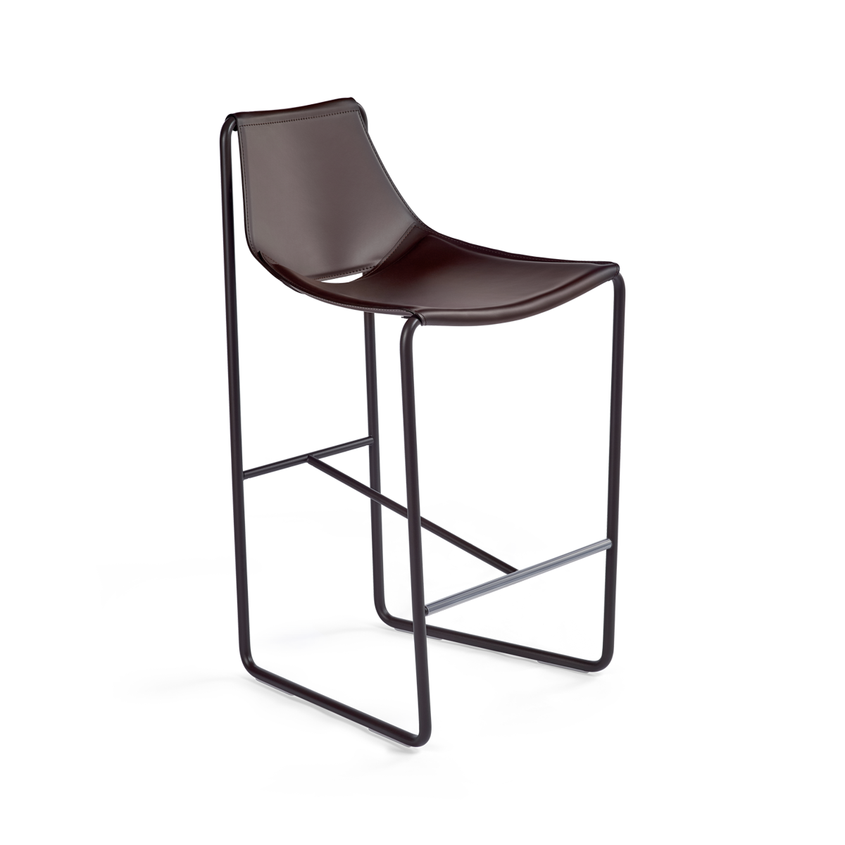 כיסא בר "Apelle"  בצבע חום שוקולד