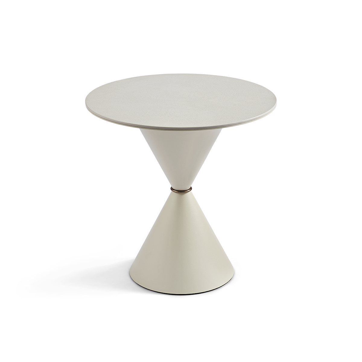 שולחן קפה "Clessidra" פלטת קרמיקה במראה אבן לבנה